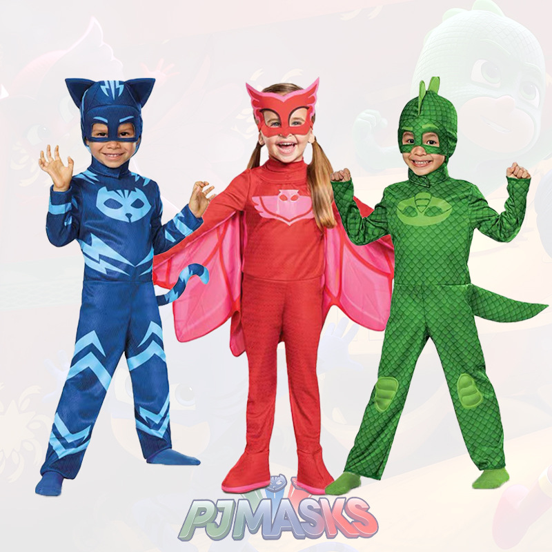 Kids Face Mask - Mavi Pijama Çocuk Anime Kahraman Kostümü